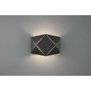 Zandor applique led metallo nero con tagli laser l. 18cm 223510132