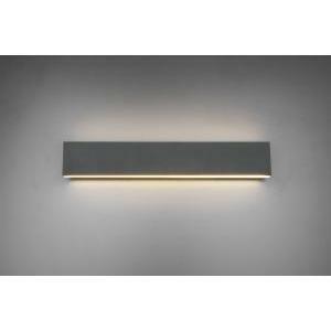 Concha applique led bi-emissione metallo colore antracite con regolazione d'intensita' 3 step ad interruttore l. 46,5cm p. 4,5cm 225174742