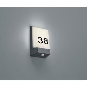 Kasai applique led antracite con sensore e numeri 16x21 228669142