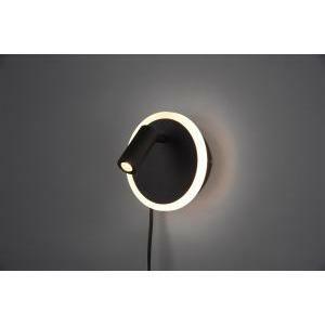 Jordan applique led nera doppia illuminazione con accensione separata d. 1cm 229210232