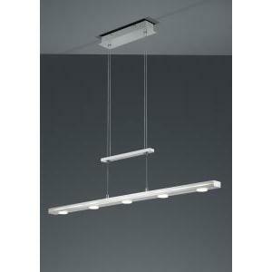 Lacal sospensione led 7 luci bidirezionale dim.+ luce calda/fredda colore acciaio l.100cm 379190707