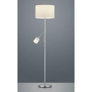 Hotel piantana acciaio con lampada da lettura paralumi bianchi con accensioni separate h. 170cm 403900201