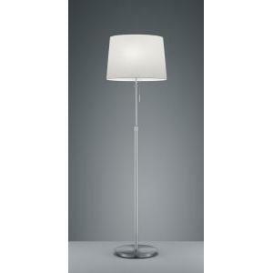 Lyon piantana acciaio satinato con paralume bianco regolabile in altezza e con 3 lampadine ad accensione separata h. 140-180cm, d.46,5cm 409100307