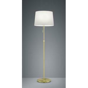 Lyon piantana ottone satinato con paralume bianco regolabile in altezza e con 3 lampadine ad accensione separata h. 140-180cm, d.46,5cm 409100308