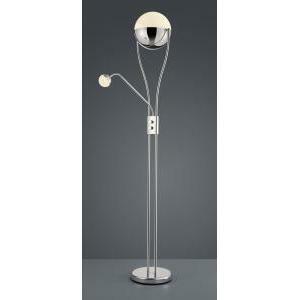 Chris piantana led met.cromo diff.mezza sfera + lamp. lettura acrilico effetto ghiaccio h. 180cm 478310206