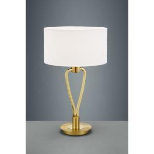 Paris ii lampada da tavolo ottone satinato con paralume ed interruttore h. 58cm 500200108