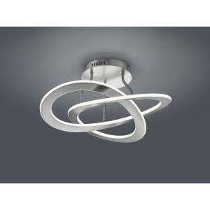 Oakland plafoniera led acciaio satinato dimmerabile con interruttore a parete d. 53cm 621710107