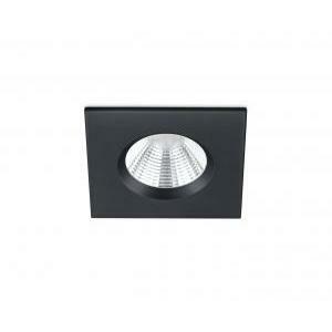 Zagros faretto da incasso led quadrato nero dimmerabile ip65 8,5cmx8,5cm 650610132