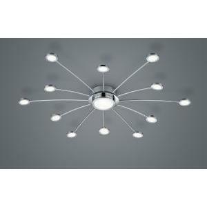 Bodrum plafoniera led cromata 12 luci + 1 con telcom. calda-fredda d. 100 673311306