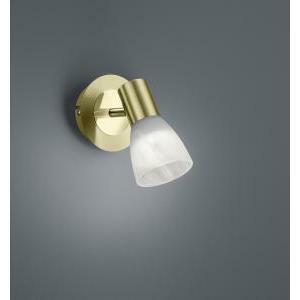 Levisto spot led orient. ottone e vetro alabastro h.14,5 871010108