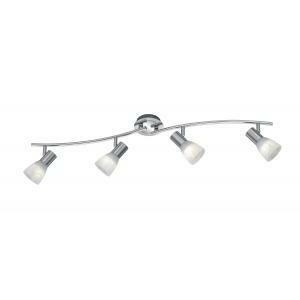 Levisto barra led 4 spots orient. acciaio+vt.alab. l.88 871010407