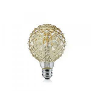 Lampadina led con filamento e27 sfera puntinata anticata d.9,5 h.13,5