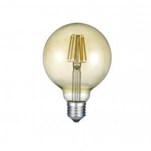 Lampadina led wire globo ambrata d. 18cm x h. 32cm