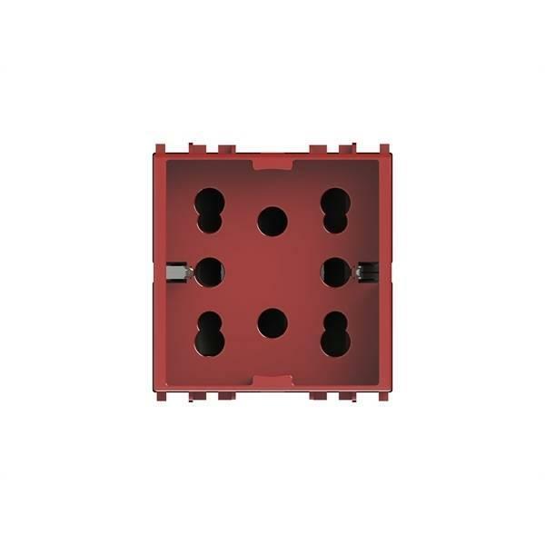 4 box 4 box presa side bipasso e schuko compatibile vimar arke rosso 4b.v19r.h21 - foto 1