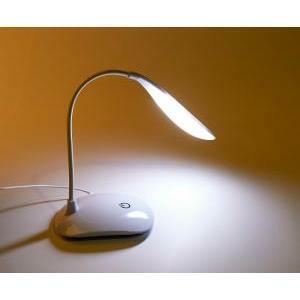 Lampada da tavolo led flessibile  5v con cavo usb e 3 livelli di luminosita' con tasto touch colore bianco igz116