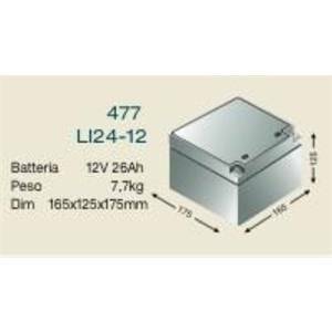 Accumulatore 12v 26a li24-12 477