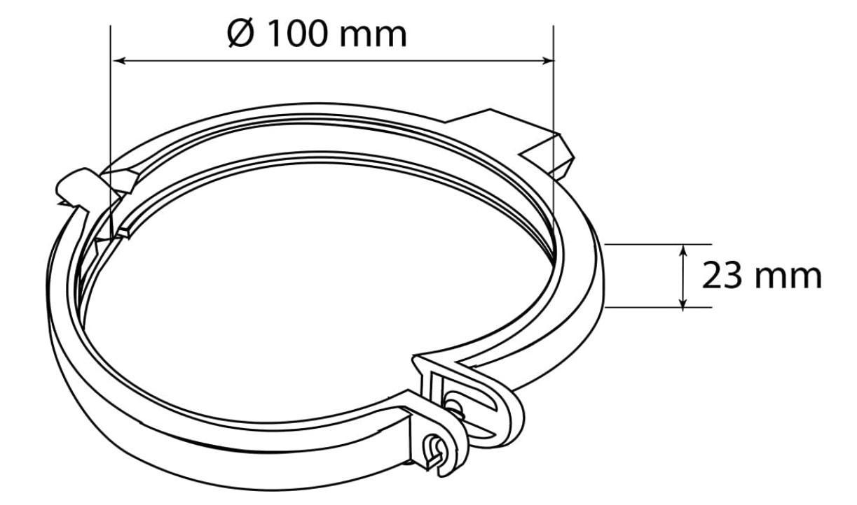 Staffe fermatubo La Ventilazione bianco 2 pz - STV2100B 02