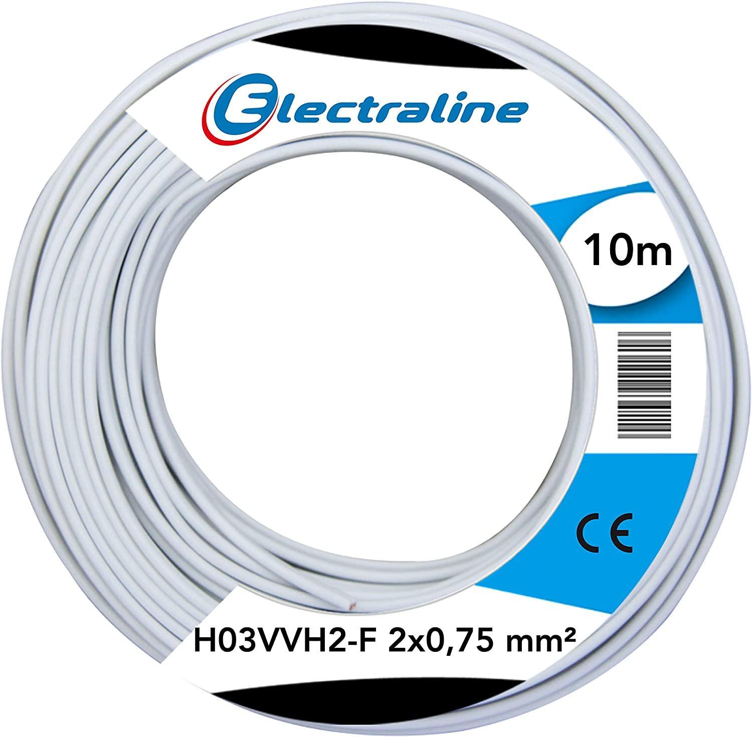 Cavo Electraline H03VVH2-F 2X0,75 colore bianco - 10901 01