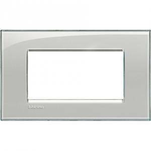 Livinglight placca 4 moduli colore grigio ghiaccio lna4804kg