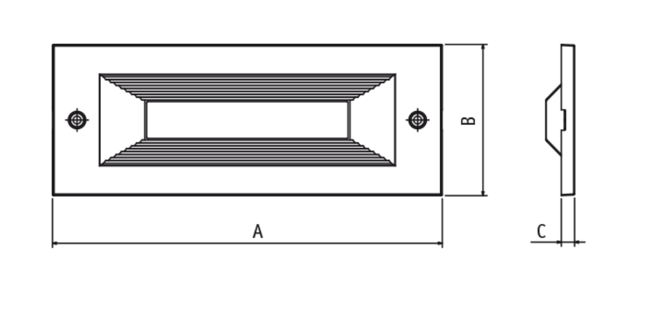 Maschera di rivestimento Goccia Illuminazione 190x74x6.5mm grafite - 5455GR 02