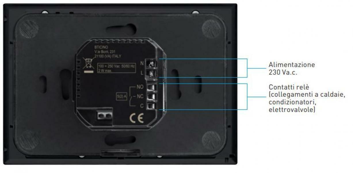 bticino bticino termostato connesso da incasso smarther 2 nero xg8002