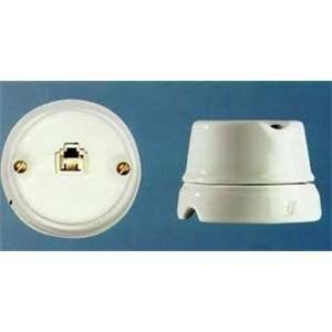 Presa telefonica plug 6p/4c rj 11 porcellana colore bianco 00220