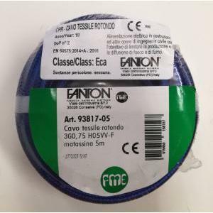 5m cavo seta tondo blu 3g0,75bl  h05vv-f 93817-05