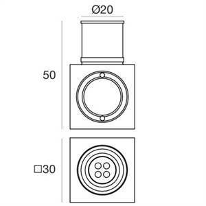 Faretto incasso led ilamt 2w luce calda per esterno 86679w30