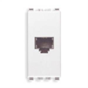 Presa rj11 6 posizioni 4 contatti colore bianco se4rie eikon 20320.b