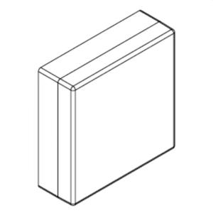 Scatola di derivazione per minicanali  66x66x31 mm legno scuro - sd553.52