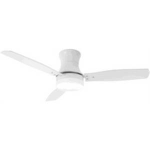 Ventilatilatore 3 pale bianco 2 luci 2xe27 max 20w diametro 130d 7130b