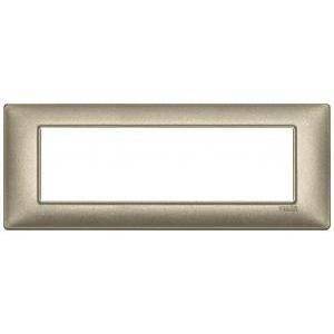 Plana placca 7 moduli metallo colore bronzo metallizzato  14657.70