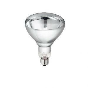 Lampada incandescente infrarossi 250w attacco e27 finitura chiara ir250ch