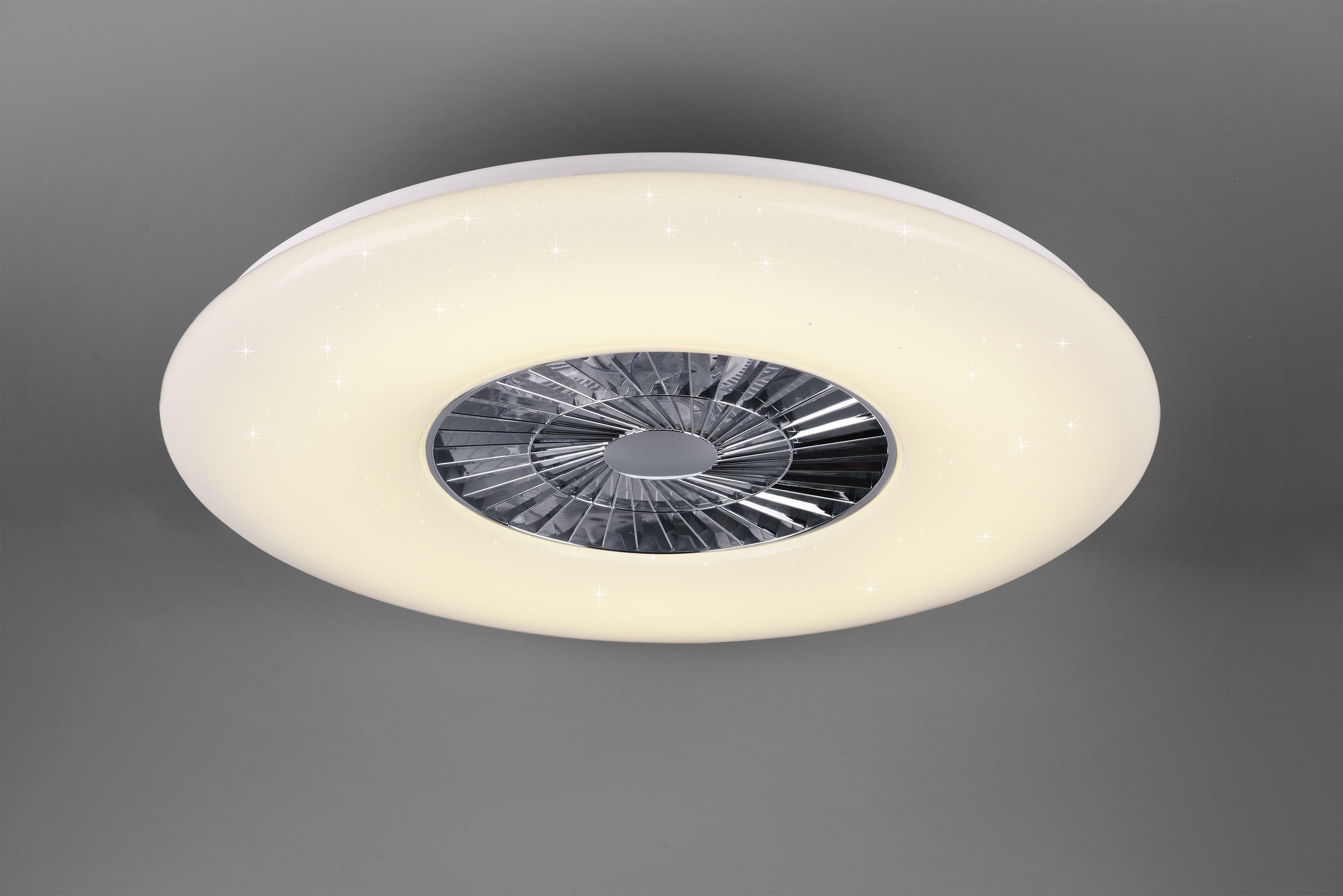 trio lighting trio lighting italia visby ventilatore/plafoniera led dimmerabile d75 4400lm effetto stelle glitterate r62402906 - foto 1