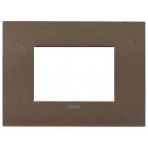 Placca  arkè fit 3 moduli - in metallo colore bronzo matt 19953.24