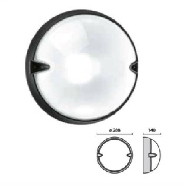 performance in lighting spa prisma plafoniera chip tondo 25 colore nero 21w 005742 - foto 1