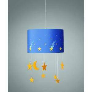 Sospensione maripo con paralume colore blu con stelle pendenti 404263516