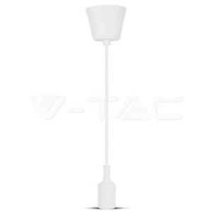 Lampadario in silicone  con portalampada e27 bianco vt-7228 - 3477