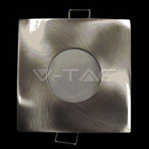 Faretto da incasso quadrato colore nickel satinato 3616