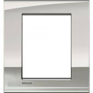 Livinglight air placca 3+3 moduli colore  palladio lucido lnc4826pl