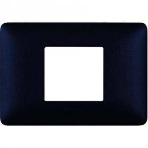 Placca 2 posti centrati blu mercurio am4819tbm