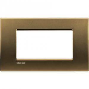 Livinglight placca 4 moduli colore  bronzo lna4804bz