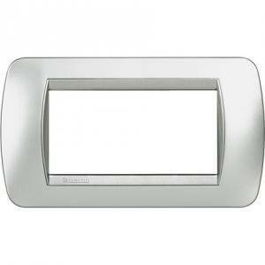 Livinglight placca 4 moduli colore tech cornice tech l4804te