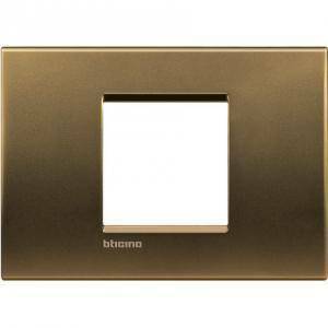 Livinglight placca 2 moduli colore bronzo lna4819bz