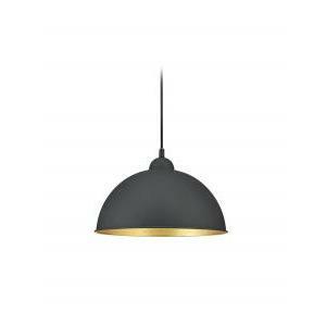 Duoline sospensione jimmy metallo nero ed interno oro d. 31cm 73120102