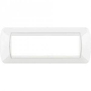 Livinglight placca 7 posti bianco l4807bi