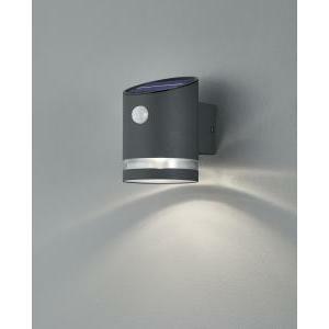 Salta applique led da esterno solare ricaricabile acciaio satinato con sensore di movimento ip44 h.12,7cm r22231142