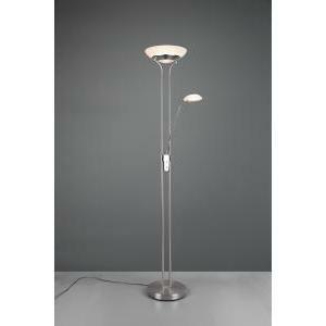 Orson piantana acciaio satinato led con lampada da lettura con funzione dimmer ed accensioni separate h. 180cm r40073507