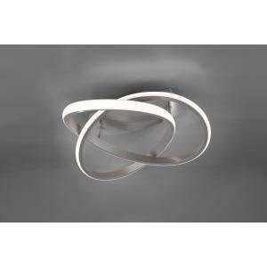 Course plafoniera led spirale acciaio satinato con regolazione intensita' con interruttore d.45cm r62051107