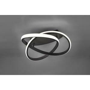 Course plafoniera led spirale antracite con regolazione intensita' con interruttore d.45cm r62051132